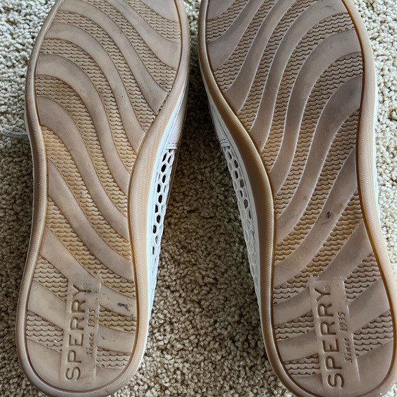 Sperry Top-Sider White Angelfish Open Mesh Boat Shoe 8.5 EUC - Picture 4 of 10
